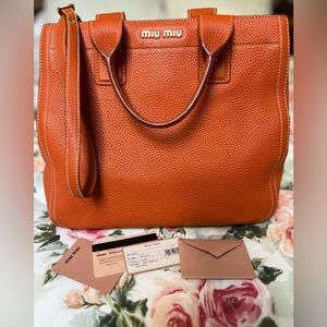 Miu Miu Vitello Caribou 2 way bag